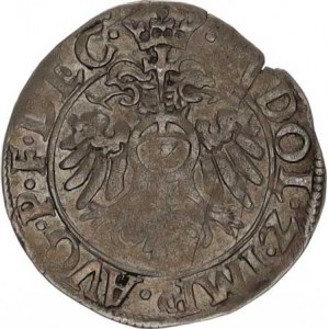 Strasbourg - biskup., Joh.Manderscheid (1569-1592), 1/2 Batzen 1590 - s tit. Rudolfa II. Sa 1949/95