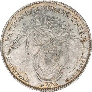 Würzburg - biskup., Adam Friedrich (1755-1779), Tolar 1765 L / M.W.P. KM 392; Dav. 2899 27,883 g