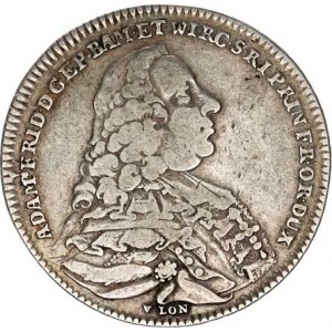 Würzburg - biskup., Adam Friedrich (1755-1779), 1/2 Tolar 1764 INM-FHP KM 383 R 13,723 g