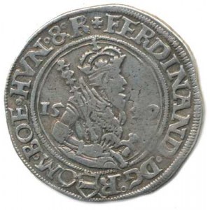 Ferdinand I. (1526-1564), 1/2 Tolar 1549, Jáchymov-Puellacher MKČ 127 var., opis: FERDIN