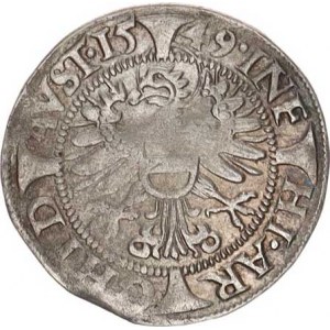 Ferdinand I. (1526-1564), 3 kr. 1549 Vídeň, Hartmann, mír. kraj. stř., dr. nedor.