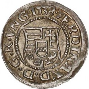 Ferdinand I. (1526-1564), Denár 1538 K-B