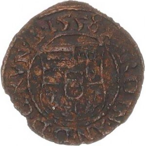 Ferdinand I. (1526-1564), Denár 1558 K-B - Cu dobové FAZUM