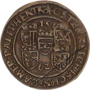 Ferdinand I. (1526-1564), Početní groš Dolnorakouské komory 1562, ve vnitřním kruhu 5 erbů,