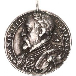 Maxmilian II. (1564-1576), Medaile 1570, na válku proti Turkům, - poprsí císaře zleva, opis