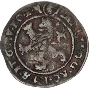 Maxmilian II. (1564-1576), Bílý groš 1574, Praha-Harder MKČ 187 var.: minc. zn. doprava