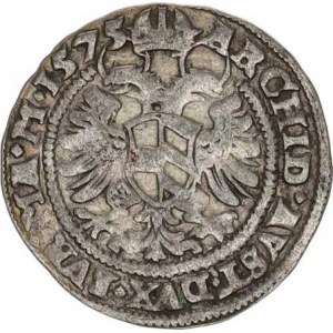 Maxmilian II. (1564-1576), Bílý groš 1575, Praha-Harder MKČ 187 minc. zn. v kruhu doprava