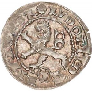 Rudolf II. (1576-1612), Malý groš 1590, K.Hora-Šatný HN 1b/7a bez teček, minc.značka