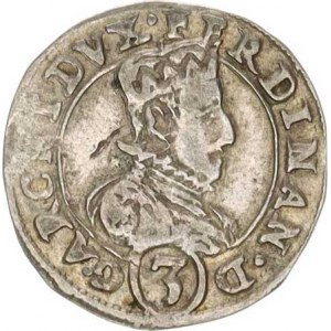 Ferdinand II. - arcivévoda (1592-1618), 3 kr. 1599, Štýrsko Graz R KM 15; Her. 88