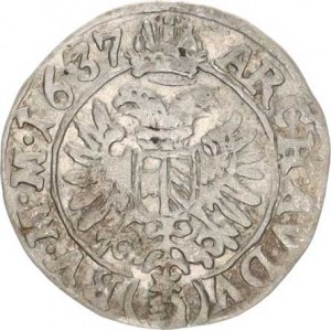 Ferdinand II. (1619-1637), 3 kr. 1637, Praha-Wolker MKČ 763
