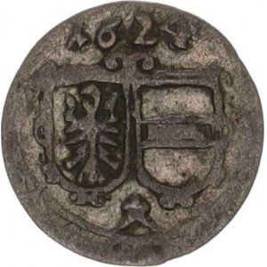Ferdinand II. (1619-1637), 1/4 kr. 1624 b.zn., Vratislav-Riedel MKČ 1053 RRR