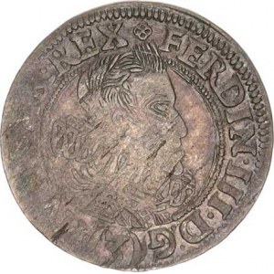 Ferdinand III. (1637-1657), 3 kr. 1627, Kladsko-Huser+Peter, mincm.zn. v Rev. MKČ 1328 var.: