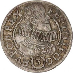 Ferdinand III. (1637-1657), 3 kr. 1636 HR, Kladsko-Rossner MKČ 1335 R 1,441g