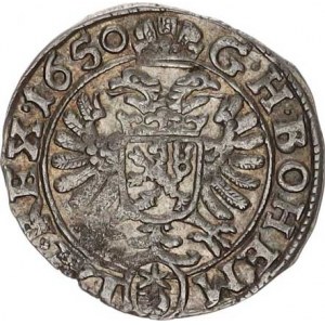 Ferdinand III. (1637-1657), 3 kr. 1650, Praha-Wolker jako MKČ 1181 var. minc. zn v oválu