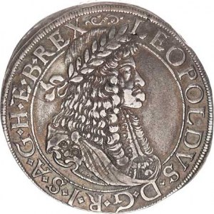 Leopold I. (1657-1705), Tolar 1670 Vídeň-Faber, lví hlava v rameni R 28,529 g