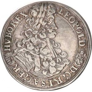 Leopold I. (1657-1705), 1/2 Tolar 1703 KB Husz. -, minc. zn. výš, po stranách vnit