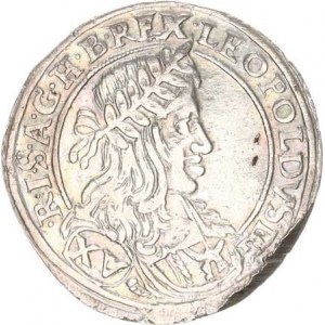Leopold I. (1657-1705), XV kr. 1661 CA, Vídeň-Cetto Hol.61.1,1, kraj. stř.
