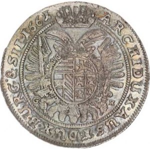 Leopold I. (1657-1705), XV kr. 1661 G-H, Vratislav-Hübner Hol. 61.1,1 RR