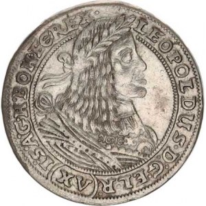 Leopold I. (1657-1705), XV kr. 1661 G-H,Vratislav-Hübner jako Hol.61.1,3 var. tečka za