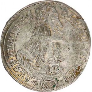 Leopold I. (1657-1705), XV kr. 1663 KB Hol.63.1,2 A R, napr. stř. ražbou u hr.