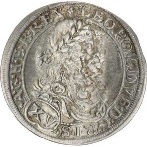 Leopold I. (1657-1705), XV kr. 1664 CA, Vídeň-Cetto Hol.64.3,3 pěkně válcovaná r