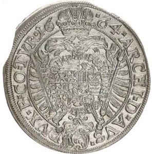 Leopold I. (1657-1705), XV kr. 1664 CA, Vídeň-Cetto jako Hol.64.3,7 A, ale bez te