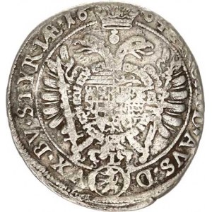 Leopold I. (1657-1705), XV kr. 1664 L, Štýrsko-Graz Hol. 64.5,1 / 64.4.1 - hybridn