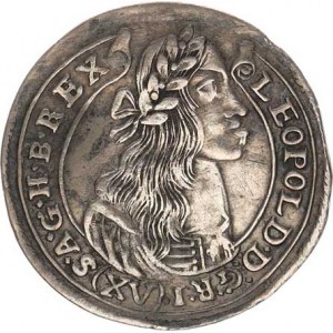 Leopold I. (1657-1705), XV kr. 1677 KB Hol.77.1.1, patina