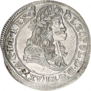 Leopold I. (1657-1705), XV kr. 1678 KB jako Hol.78.1.1, var.: minc. zn. posunuta níž (