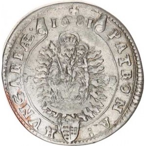 Leopold I. (1657-1705), XV kr. 1681 KB Hol. 81.1,1 E (PATRONA:), tém.