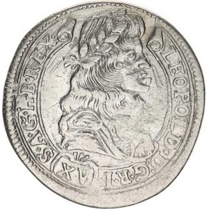 Leopold I. (1657-1705), XV kr. 1687 KB jako Hol.87.1,1 var. písmeno B ve značce je p