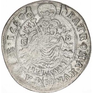 Leopold I. (1657-1705), XV kr. 1687 KB jako Hol.87.1,1 var. písmeno B ve značce je p