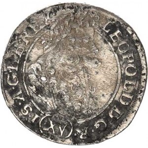 Leopold I. (1657-1705), XV kr. 1691 KB jako Hol. 91.2,2 opis: PATRONA. HUN - GARIAE.