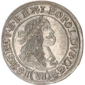 Leopold I. (1657-1705), VI kr. 1669 KB var.: bez tečky za datací a před PATRONA, úzké po