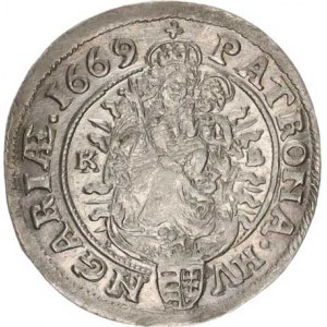 Leopold I. (1657-1705), VI kr. 1669 KB var.: bez tečky za datací a před PATRONA, úzké po