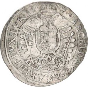 Leopold I. (1657-1705), 6 kr. 1672 b.zn., Korutany, St.Veit R 2,99g, dr. hr.