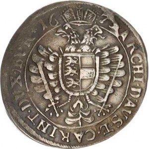 Leopold I. (1657-1705), 6 kr. 1673, Korutany, St.Veit R, dr. vada razidla, mír. nedor.