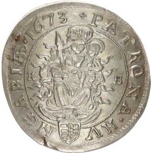 Leopold I. (1657-1705), VI kr. 1673 KB var.: vpravo dva plameny R pěkná válcovaná