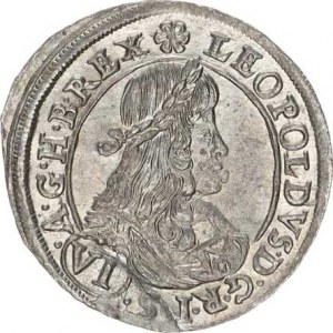 Leopold I. (1657-1705), VI kr. 1674 IAN, Štýrsko Graz - Nowak, orlice, minc. zn.v oválu