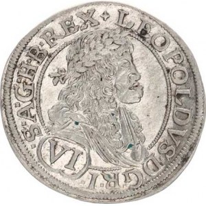 Leopold I. (1657-1705), VI kr. 1676 CG, Bratislava-Cetto jako Husz. 1459 var.: za REX