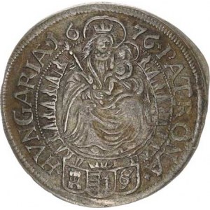 Leopold I. (1657-1705), VI kr. 1676 CG, Bratislava-Cetto jako Husz. 1459 var.: za REX