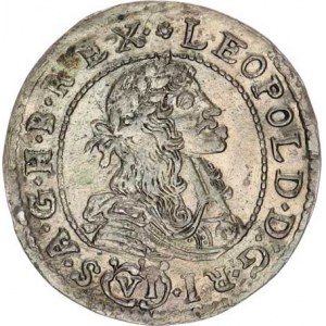 Leopold I. (1657-1705), VI kr. 1681 KB Husz. tento typ neuvádí !, poprsí v brnění (pod