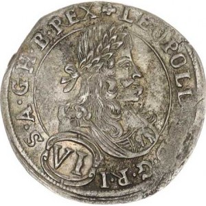 Leopold I. (1657-1705), VI kr. 1684 I-R, Korutany-Rabenstein var.: v Av. hladký kruh,