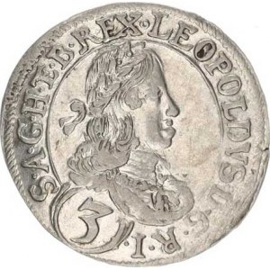 Leopold I. (1657-1705), 3 kr. 1659 b.zn., Korutany St.Veit R 1,657 g