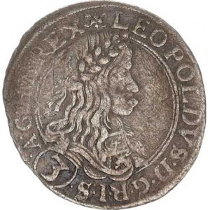 Leopold I. (1657-1705), 3 kr. 1662 CA, Vídeň-Cetto var.: v Av. perlovcový a hladký kruh,