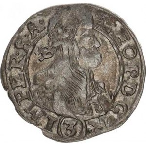 Leopold I. (1657-1705), 3 kr. 1670, K.Hora-Hackl MKČ 1452, var.: rozděl. zn. v av.