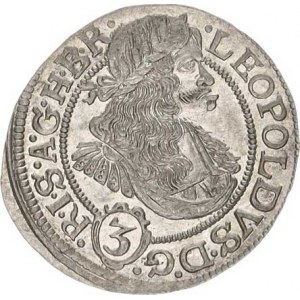 Leopold I. (1657-1705), 3 kr. 1670 SHS, Vratislav-Hammerschmidt MKČ -,