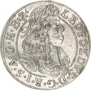 Leopold I. (1657-1705), 3 kr. 1691, Tyroly-Hall M-A 190, zvlněný