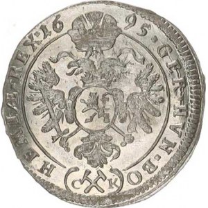 Leopold I. (1657-1705), 3 kr. 1695 CK, K.Hora-Krahe MKČ 1458 var.: bez tečky za R a A