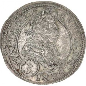 Leopold I. (1657-1705), 3 kr. 1695 MMW, Vratislav-Wackerl MKČ 1629 typ s psaným et !